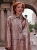 Star of the Television Program the X Files Actress Gillian Anderson in Glasgow