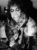 Alice Cooper American Rock Singer with Pet Snake 1986