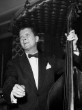 Eddie Condon Jazz Musician with Double Bass  1957