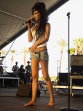 British Singing Star Amy Winehouse on Stage at Coachella Music Festival in California