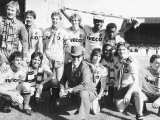 Elton John Superstar and Watford Fc Pose After Their Match Against Liverpool