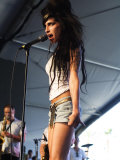 British Singing Star Amy Winehouse on Stage at Coachella Music Festival in California