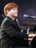 Elton John Pop Singer at Ibrox Concert June 1998