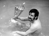 Rangers' John Greig Celebrates with European Cup Winners Cup Trophy in the Bath May 1972
