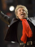 Rod Stewart Preforming at the Princess Diana Memorial Concert at Wembley Stadium