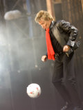 Rod Stweart Performing at the Princess Diana Memorial Concert at Wembley Stadium