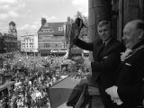 West Ham Captain Bobby Moore Shows the European Cup Winners Trophy to the Crowds