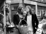 Jane Birkin and Serge Gainsbourg Arrived in London and Went Shopping in Berwick Street Market