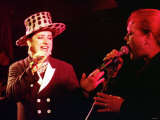Boy George from Culture Club with Mo Mowlam at a Mirror Party at the Labour Conference Party
