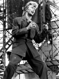 David Bowie Pictured in Concert at Cardiff Arms Park During His Glass Spider Tour  21st June 1987