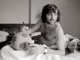 George Best Signing Football in His Hotel Room in Marabella  Spain  July 1972