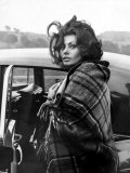 Italian Actress Sophia Loren Arriving at Crumlin Where She Filmed Scenes For the Film 'Arabesque'