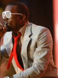Kanye West Performing at the Princess Diana Memorial Concert at Wembley Stadium