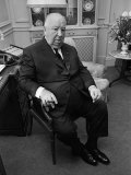 Film Director Alfred Hitchcock Smoking a Cigar 1969