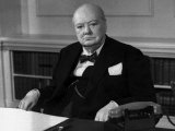 Sir Winston Churchill 1954 No More Details on Copyright Collects Etc Sitting at Office Desk