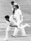Cricketer Kapil Dev - Indian Fast Bowler in Action Against England at Lord's
