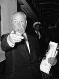 Alfred Hitchcock - Film Director - June1960 Pointing Finger at Photographer at Lap