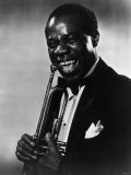 Louis Armstrong Jazz Trumpeter with Trumpet in 1945