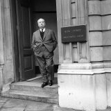 Alfred Hitchcock January 1959 Outside Bow Street Magistrates Court