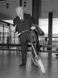 Film Director Alfred Hitchcock Skating at Claridges Said "I Hope They've Put Out the Fire by Now"