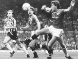 Norman Whiteside of Manchester United Pushes Past Gary Kelly the Newcastle Keeper