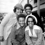 Singer Gladys Knight and the Pips Pose For a Picture at Heathrow Airport 10th May 1973