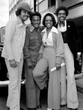 Singer Gladys Knight and the Pips Pose For a Picture at Heathrow Airport 10th May 1973