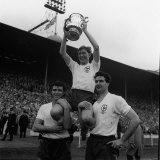 Danny Blanchflower of Tottenham Holds Up FA Cup After Beating Burnley at Wembley