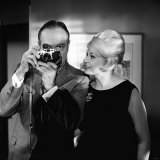 Bob Hope with Anita Eckberg at Pinewood Studios During a Break When Filming "Call Me Bwana"