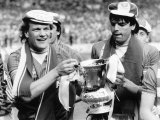 Andy Gray and Graeme Sharp of Everton Hold FA Cup After They Had Beaten Watford at Wembley