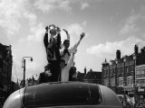 Bobby Moore Holds Up the FA Cup During the Parade Around East London