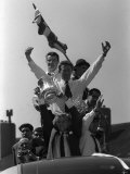 Bobby Moore Holds Up the FA Cup During the Parade Around East London