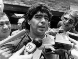 Football World Cup 1986 Diego Maradona Argentinian Footballer Talking to the Press