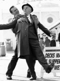 George Cole Actor in Scene with Co Star Gary Webster in Scene from Television Program Minder