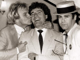 Comedian Freddie Starr Kisses England Striker Kevin Keegan