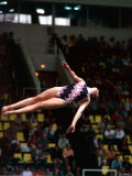Moscow 1980 Olympic Games Great Britain's Deborah Jay in Action During the Ladies Diving Event