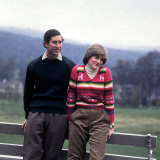 Prince Charles and Lady Diana Spencerwearing Thick Wool Sweaters Cords at Balmoral May 1981