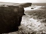 Yesneby Point - Rough Sea Cliffs Waves Crashing Into the Base of the Cliff Water Ocean