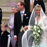 Prince Edward and Bride Sophie Pose with the Queen at St George's Chapel Windsor Castle