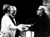 Ronnie Barker Comedian Receives Award as Light Entertainment Performer of 1978 from Princess Anne