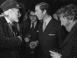 Prince Charles Laughs with Heroes Harry Secombe and Spike Milligan at Launching of New "Goons" Book
