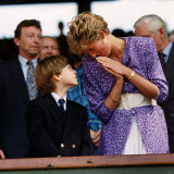 Princess Diana and Prince William at the Wimbledon Ladies Final