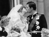 Prince Charles and His New Bride Diana Kiss on the Balcony of Buckingham Palace