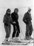 Prince Charles  Princess Diana  Duchess of York Skiing Down an Off-Piste Ski Slope During Holidays