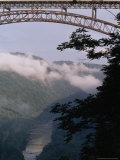 Truck Passing Over the New River Gorge Bridge