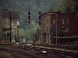 Railroad Junction Through the Old Town of Thurmond  West Virginia