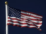 American Flag Flying in Lexington  Massachusetts