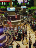 Wall Street  New York the Trading Floor of the New York Stock Exchange in New York City