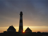 Lighthouse at Westerhever  Wattenmeer National Park  Germany
