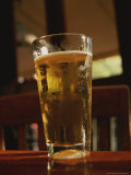 Cool Glass of Amber Beer on the Popular Riverwalk